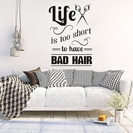 Mmzki Hair Salon Wall Sticker Home Decor Living Room Decoration