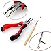 TLHOME Hair Extension Kit Pliers + Pulling Hook + Bead Device Tool Kits + 500pcs Miciro Rings (Black# Beads)