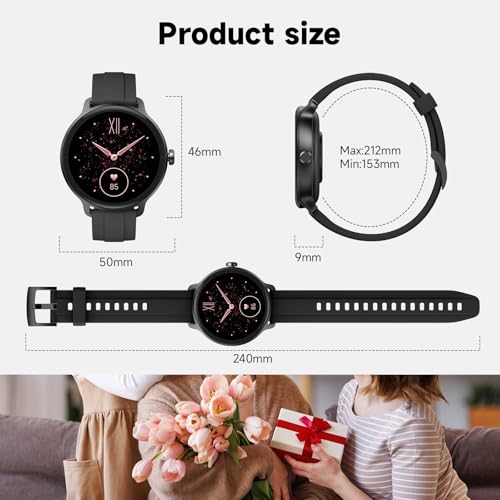 Smart Watch for Men Women, 1.27" HD Touchscreen Fitness Tracker, Bluetooth Calling, AI Built-in, 100+ Sports Modes, Heart Rate Sleep Monitor, IP68 Waterproof, Smartwatch for Android iPhone