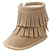 Voberry Baby Toddler Girls Boys Winter Warm Snow Boot Tassels Trimmed Boots Outdoor (12~18Month, light Khaki)