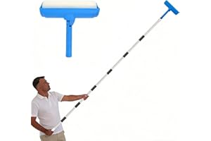 Ceiling Paint Roller No Drip Kit, 10 Inch Ceiling Paint Roller with Shield & Adjustable Head