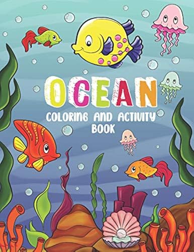 Ocean Coloring and Activity Book: Coloring, mazes, puzzles, word search