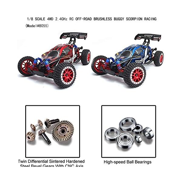 Modellauto Brushless Motor-Fernbedienung RC-Rennwagen 60KM / high-speed 1/8 Skala 4wd Rc Drift Big Brushless RC Car… – Bild 3