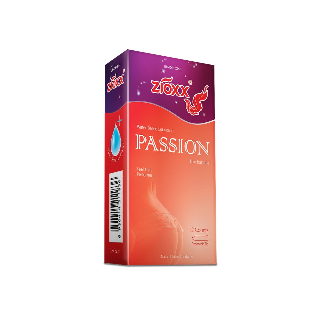 Zioxx Hyaluronic Acid Lubricants Passion Condoms 12 Pieces