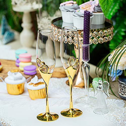 Dual-Heart Champagne Glasses - Image 3