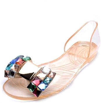 yellow jelly sandals womens