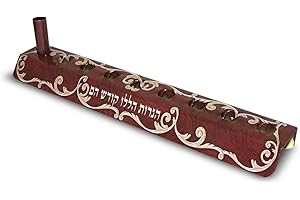 SHALHEVET LIGHT Menorah Works with Oil Cups or Candles