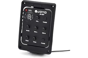 JOYO JE-307 5-Band EQ Equalizer Acoustic Guitar Piezo Pickup Preamp Tuner System with LCD Display