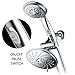 HotelSpa 30-Setting 3-Way Spiral Rainfall Handheld Shower Head Combo with On/Off Pause Switch and 5-7 Feet Stretchable Stainless Steel Hose - Chrome