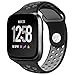 hooroor Fitbit Versa Silicone Sport Bands for Women Men Small Large, Soft Silicone Replacement Strap Wristband for Fitbit Versa Fitness Smart Watch (#02-Black/Gray, Large)