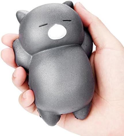 Toys 4.7'' Sleeping Cat Slow Rising Soft Squishies Cute Animal Stress Reliever Kawaii Jumbo Collection Toys for Kids (Gray)