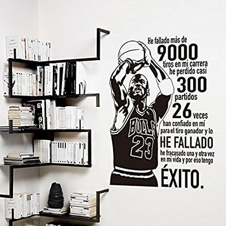 Wall Decal Michael Jordan "I Have Failed More... COLOR BLACK. SIZE: 60 x 80 cm