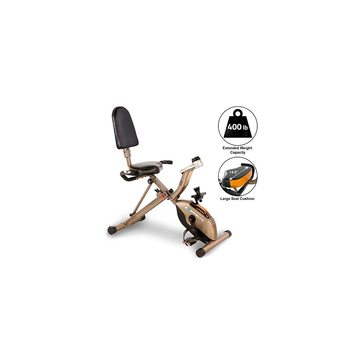 exerpeutic gold 525xlr folding recumbent bike