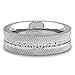His and Hers Matching Bridal Set Stainless Steel CZ Wedding Rings Set + Free Sterling Silver Earrings - Wedding Rings for Women - CZ Ring Set - Engagement Rings for Women - Couples Rings