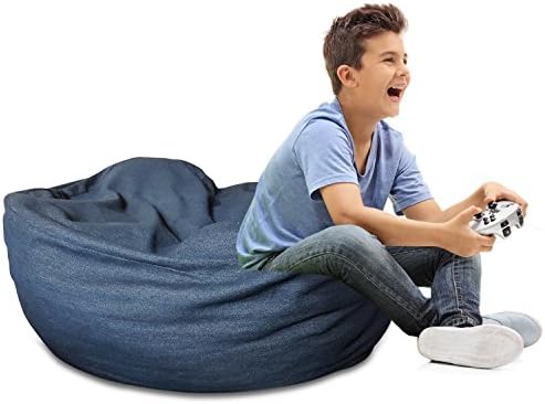 Stuffed Animal Storage Bean Bag - A Great Kids Toy Organizer by i love bub (XL)