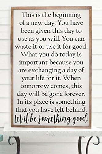 This is the Beginning of a New Day 2'x3' Framed Wood Home Décor Sign