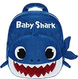 Kids School Backpack, Eabr Baby Shark School Bag for Children Kids Cute Plush School Backpack Boys Schoolbag (Blue)