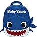 Kids School Backpack, Eabr Baby Shark School Bag for Children Kids Cute Plush School Backpack Boys Schoolbag (Blue)