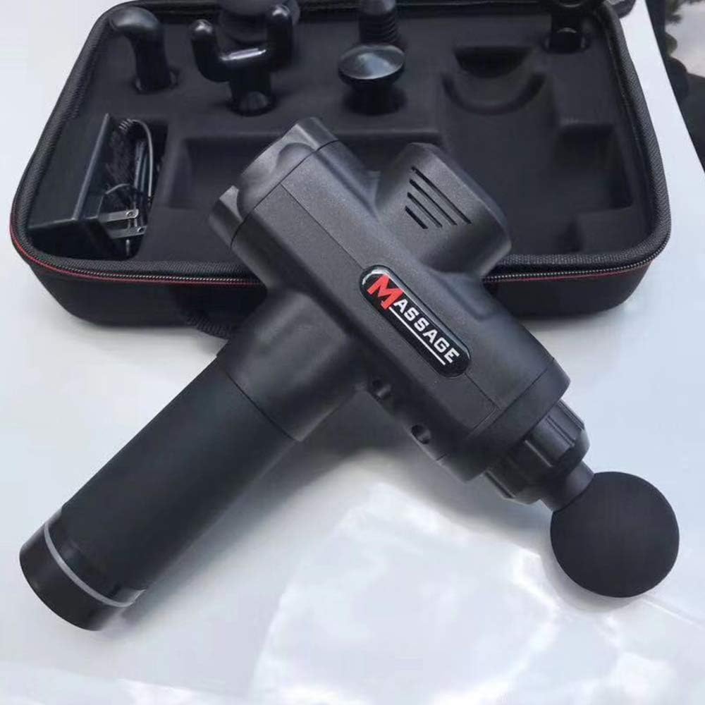 NWHEBET Massage Gun Touch Screen with 20 Speeds Adjustable Powerful and 6 Replacement Head for Muscles Deep Tissue, Cordless Handheld Percussive Hypervolt Therapeutic Relief Ache Lactic Acid Pain