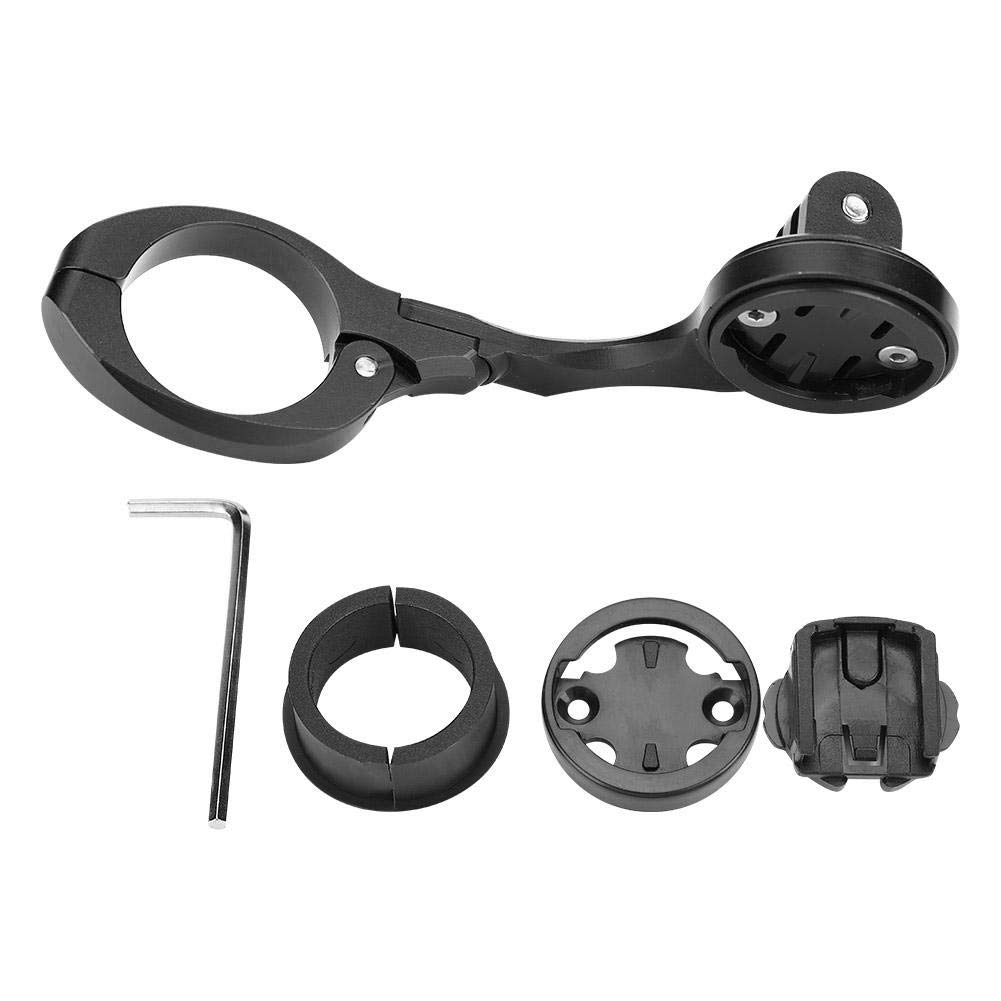 Keenso Bicycle Computer Extension Mount Aluminium Alloy, Bike Odometer Extender Bike Handlebar Extender Cycling Odometer Extension Adapter Camera Holder Mount(Black) Bicycles and spare parts