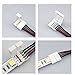 EvZ 10PCS LED 5050 RGB Strip Light Connector 4 Pin Conductor 10 mm Wide Strip to Strip Jumper