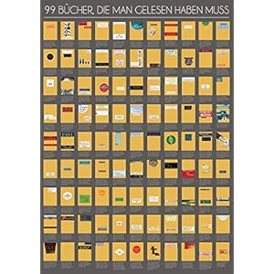 99 Bücher, die man gelesen haben muss: Eine Leseliste zum Freirubbeln Poster – 8 Oct. 2018
