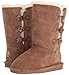BEARPAW Girl's Lauren Youth Fashion Boot, Hickory, 2 M US Big Kid