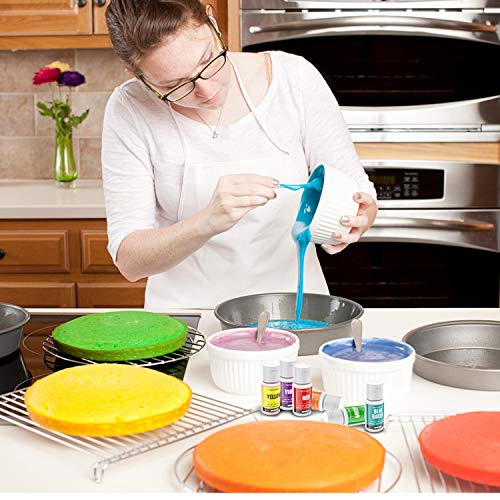 Nomeca 12 Colors Gel Food Coloring .70 Fl Oz Bottles Vibrant Icing Gel