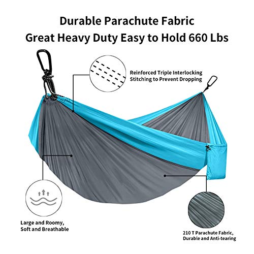 Portable Camping Hammock with Tree Straps for Beach Travel Hiking