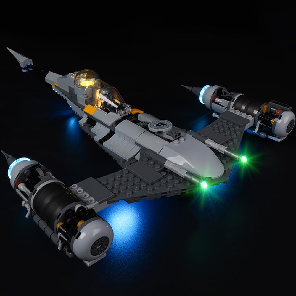 Kyglaring LED Lighting Kit (No Model) - Compatible with Lego-75325 Star Wars The Mandalorian's N-1 Starfighter Building Blocks Model Set - Only Leds No Brick Set (Classic Version)