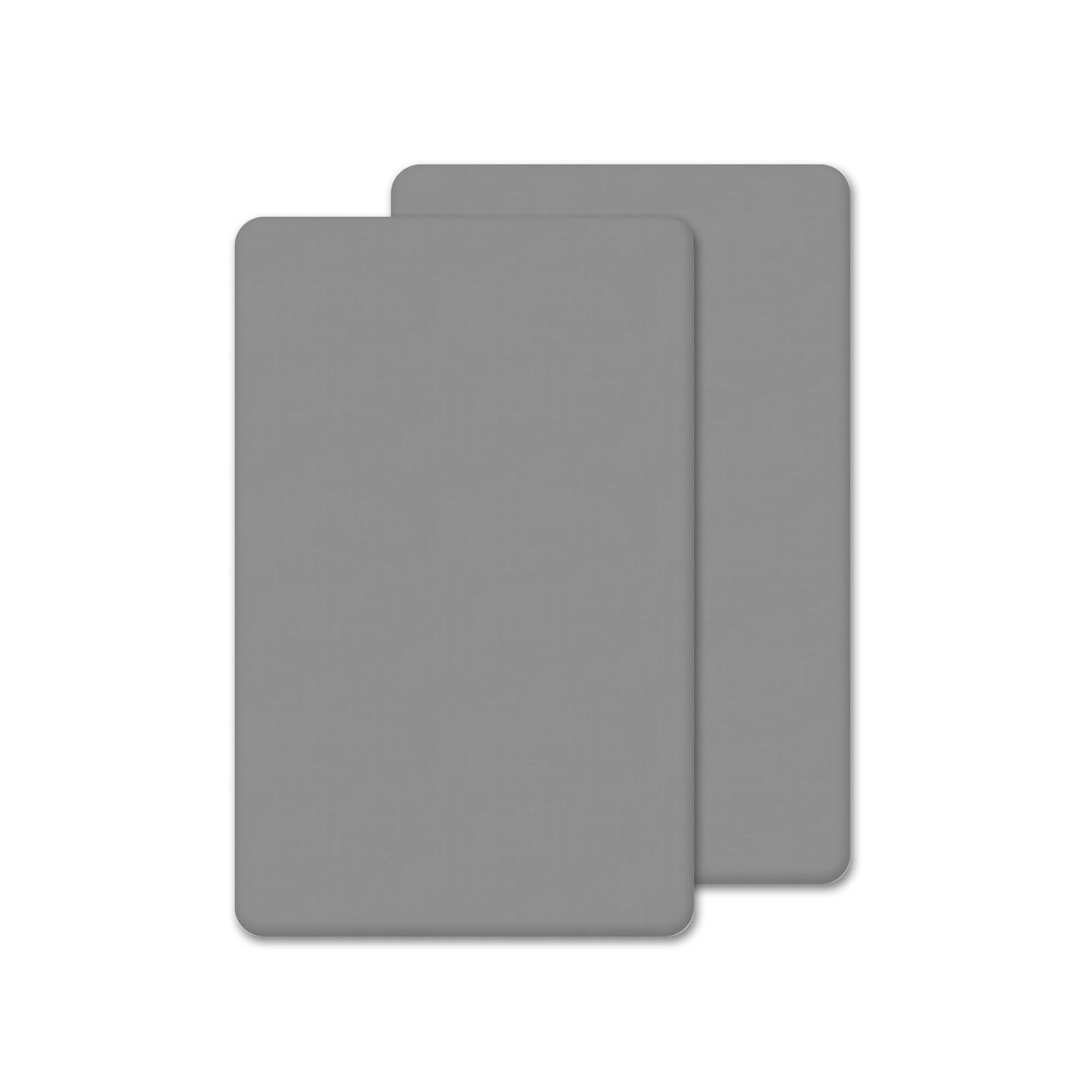 2 Pack Travel Cot Fitted Sheets (95 x 65 cm) | Ultra Soft, Oeko-tex Standard 100 Certified | Comfy & Breathable Travel Cot Mattress Sheets For Girl & Boy (Grey, 95 x 65 cm)