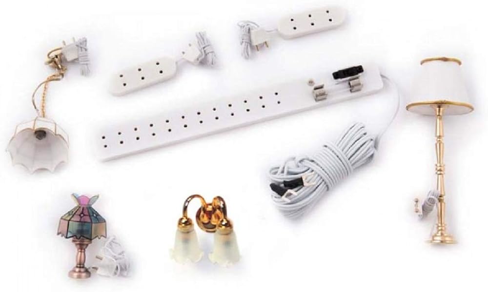 Melody Jane Dolls Houses Dollhouse Electric Light Starter Kit 4 Lights