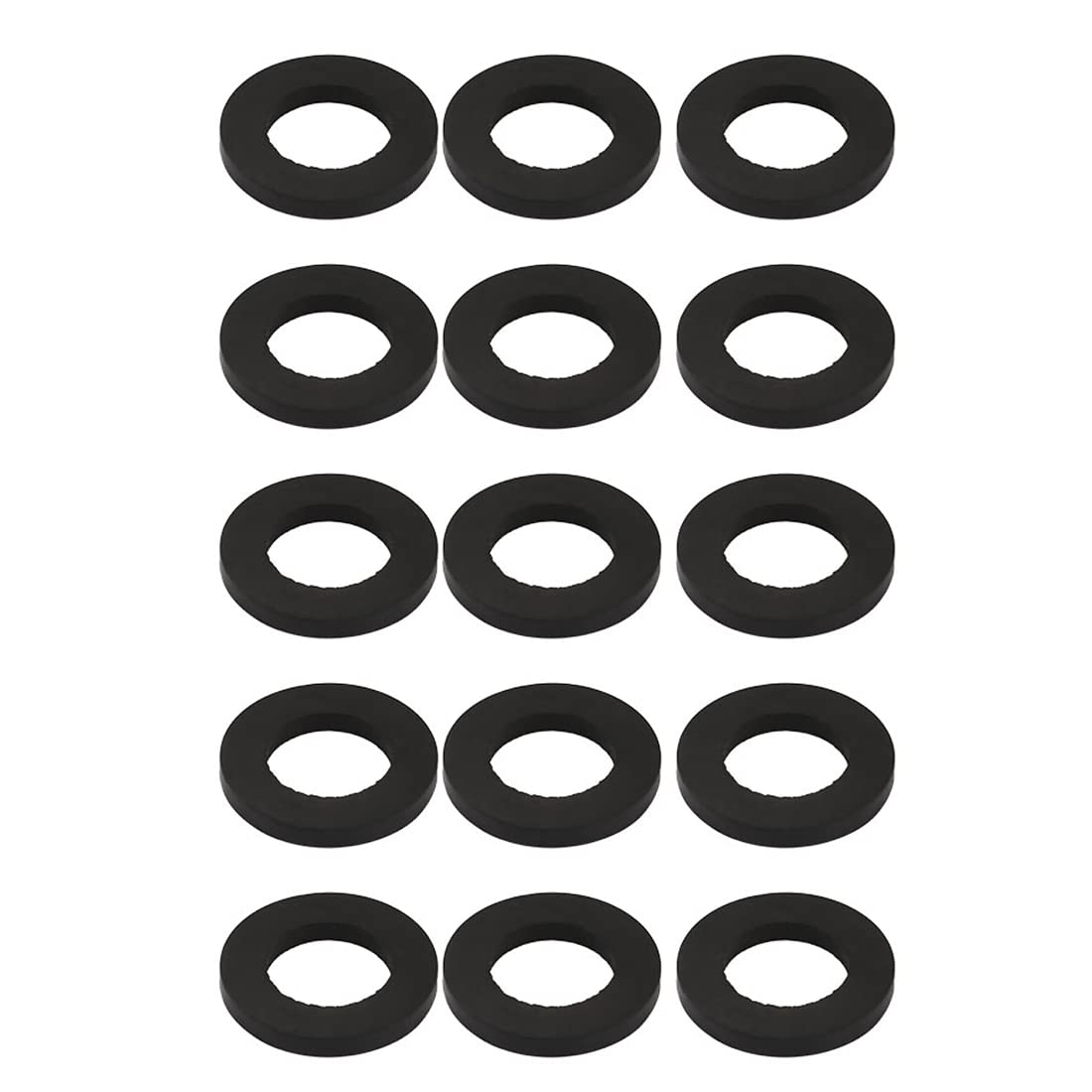 sourcingmap Nitrile Rubber Flat Washers 24mm OD 14mm ID 3mm Thickness for Faucet Pipe Water Hose, Pack of 15