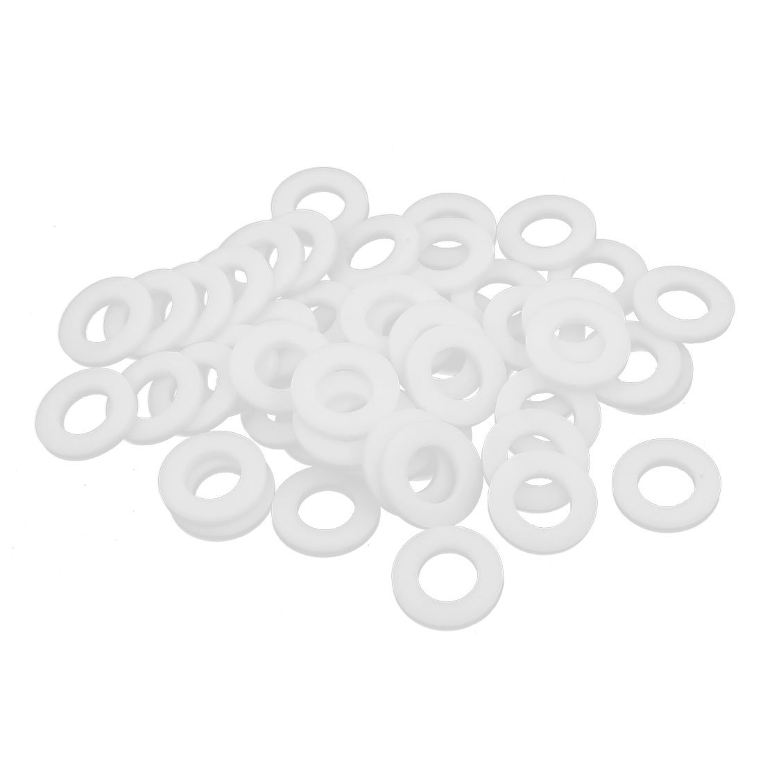 sourcingmap PTFE Flat Washers 18mm OD 10mm ID 2mm Thickness Sealing Gasket for Faucet Pipe Water Hose, White Pack of 20