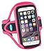 Tune Belt Armband for iPhone 8 7 6s 6 (NOT Plus) - for Running & Working Out - Sweat-Resistant - Fits iPhone 5 5s 5c SE with OtterBox Commuter [Pink]