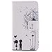 5C Case, iPhone 5C Case Gift_Source [Slim Fit] Folio Leather Stand [Wallet] Shell Cover with Card Holder Compatible with Apple iPhone 5C [Dandelions Fall in Love with Me Pattern] ,Sent Screen Protector + Stylus Pen