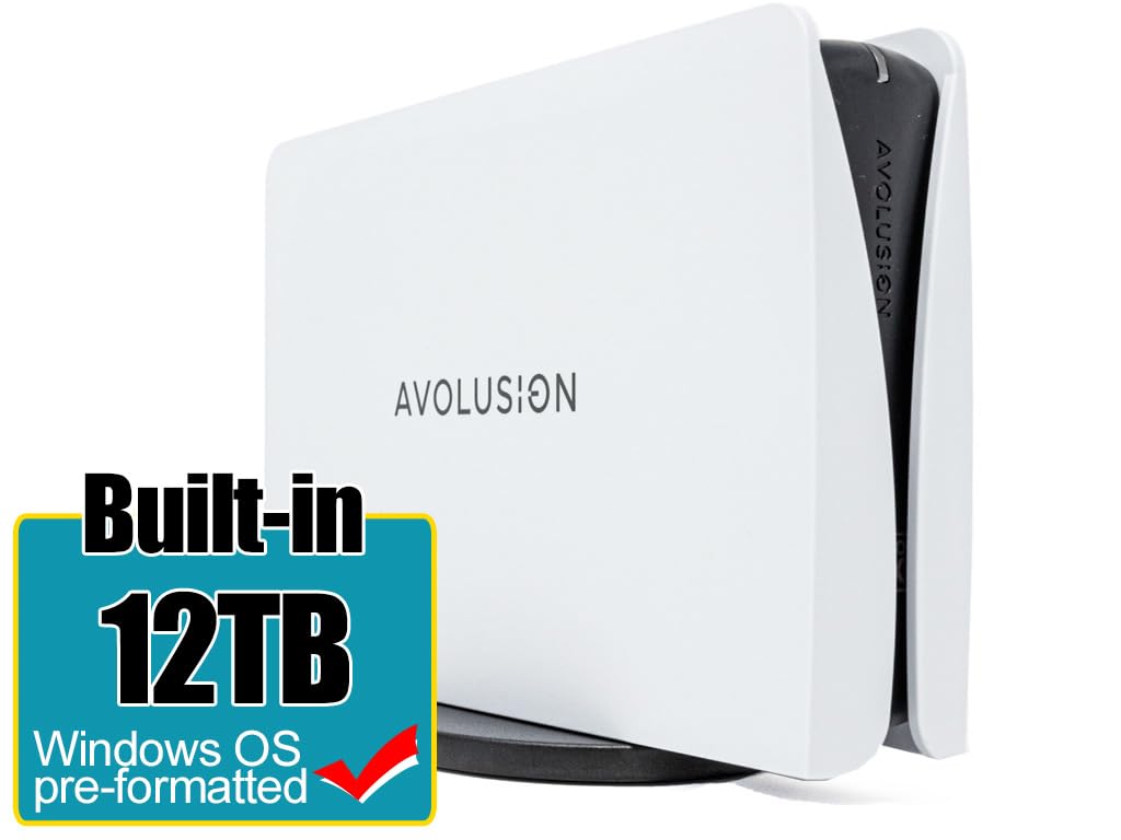 Avolusion PRO-5Y Series 14TB USB 3.0 External Hard Drive for WindowsOS Desktop PC/Laptop (White) (Renewed)