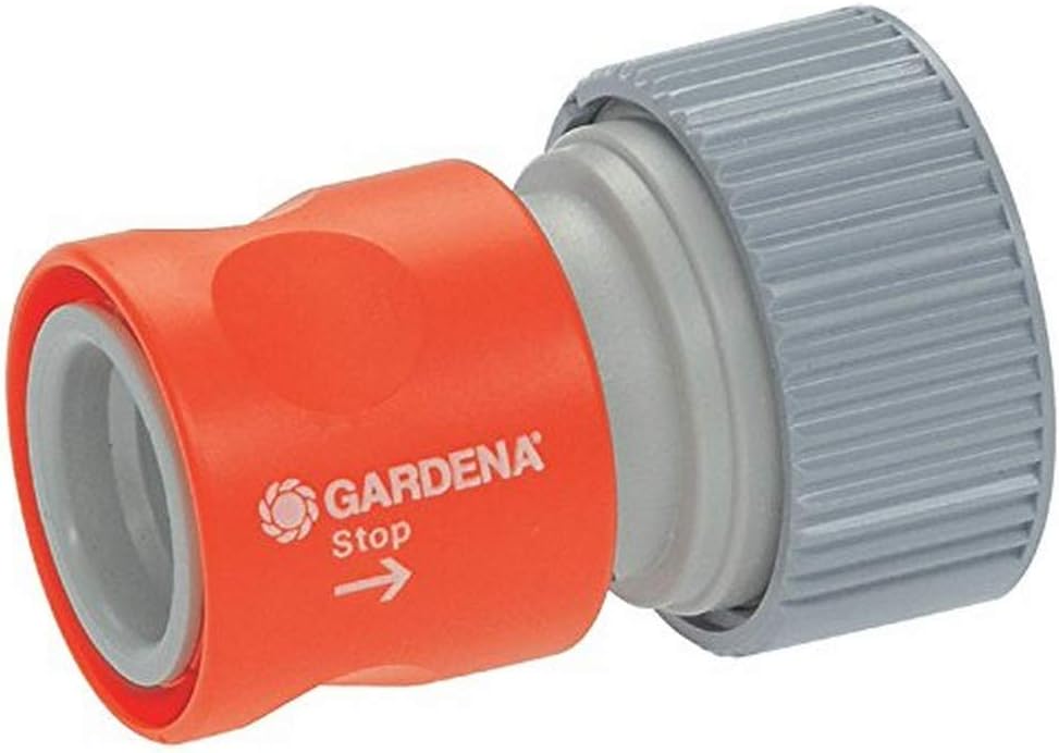 Gardena Profi system transition piece with waterstop: hose piece for connection to the hose end suitable for 19 mm (3/4 inch)