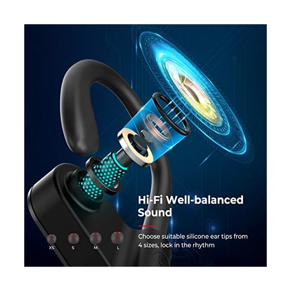 Mpow-Flame2-Bluetooth-Headphones-13-Hr-Playtime-Bluetooth-50-Wireless-Earbuds-IPX7-Waterproof-Wireless-Sport-Earphones-wCVC-60-Noise-Cancelling-Mic-Ergonomic-Ear-Hooks-for-Running-Workout Mpow Flame2 Bluetooth Headphones 13-Hr Playtime, Bluetooth 5.0 Wireless Earbuds, IPX7 Waterproof Wireless Sport…