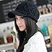 SIGGI 50%/100% Wool Newsboy Cap Winter Hat Visor Beret Cold Weather Knitted