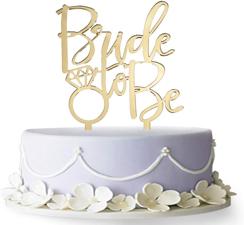 Silver Bride To Be Cake Topper Engagement Party Decoration Supplies Firefairy Bridal Shower Cake Toppers Cake Decorating Supplies