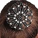Elastic Handmade Crochet Pearl Hair Snood Net Ballet Bun Hair Covers Ornament Hair Accessories For Women (Black+White)