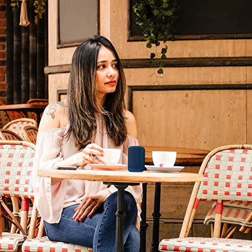 MAWODE T10 Portable Bluetooth Speakers, ABS Materials IPX5 Waterproof 5W Fabric Mini Portable Wireless Speaker with TWS Function (Blue)