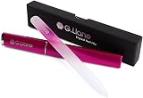 G.Liane Crystal Glass Nail File Double Sided with Case Rainbow Pink view 3