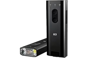K3 Ultramulti EDC Keychain Tool, 3000 Lumens,Ip68 Waterproof, Rechargeable Mini Flashlight with Magnet with RGB,Weather Resis