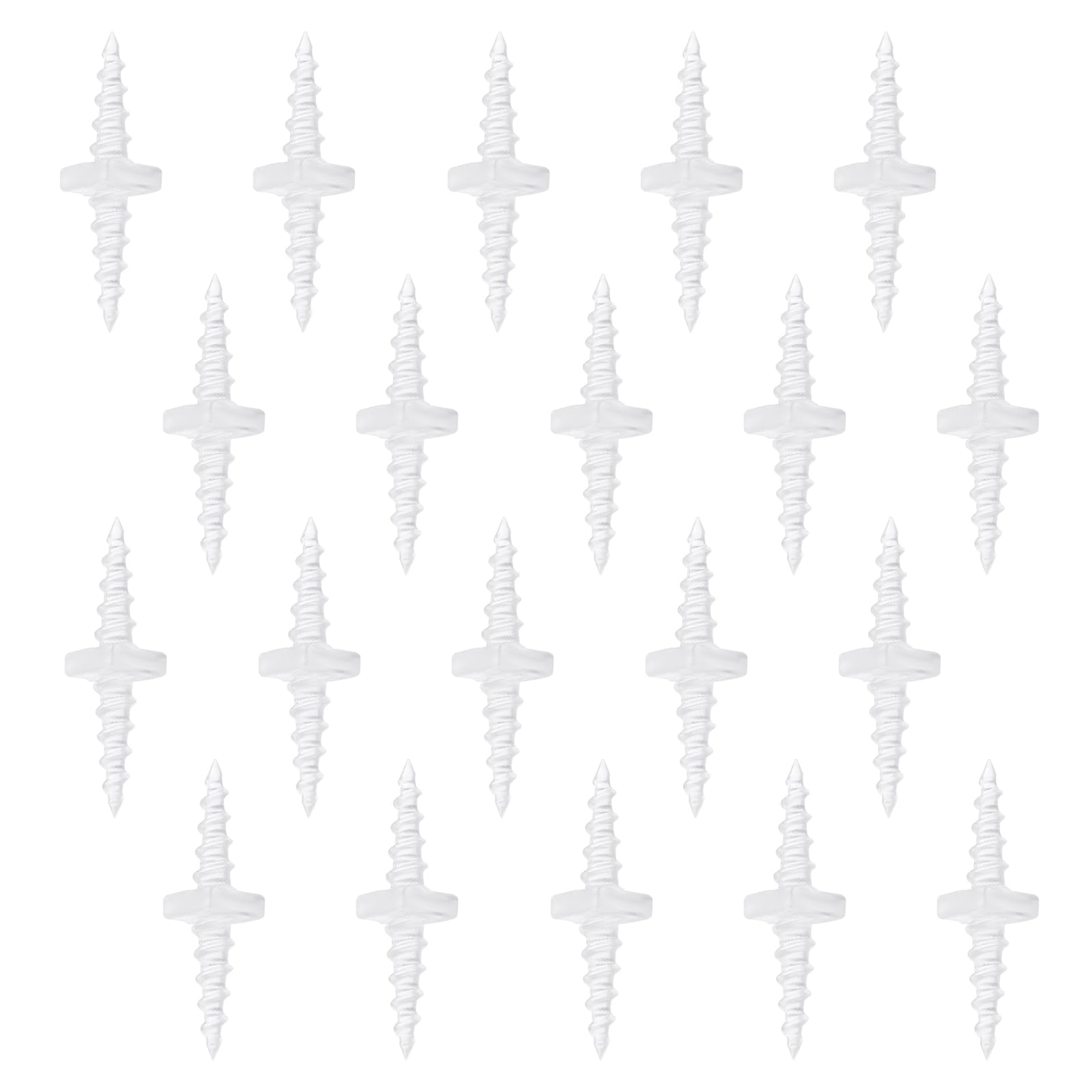 YINETTECH 20PCS Double ended Carp Fishing Bait Screws 17.8x4.5mm for Attaching Two Baits Together Use with Different Fishing Rigs Tackle Accessories Transparent