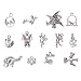Keyzone 100 Pieces Silver Mixed Animals Styles Charms Pendants DIY for Necklace Bracelet Jewelry Making