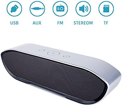 WAYTAOS Bluetooth Speaker, Outdoor Portable Stereo Speaker with HD Audio and Enhanced Bass, Built-In Dual Driver Speakerphone, Bluetooth 4.1, Handsfree Calling, FM Radio and TF Card Slot