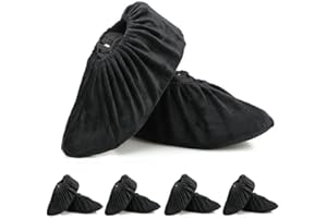 Smaige Non Slip Washable Reusable Shoe Covers For Indoors and Household Thickened Boot Covers,Fits up for US 5.5~10 Size (5 P