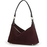 DONNAIN Slouchy Suede Crescent Hobo Bag for Women, Suede Trendy Shoulder Satchels Bag and Work Tote Bags for Women